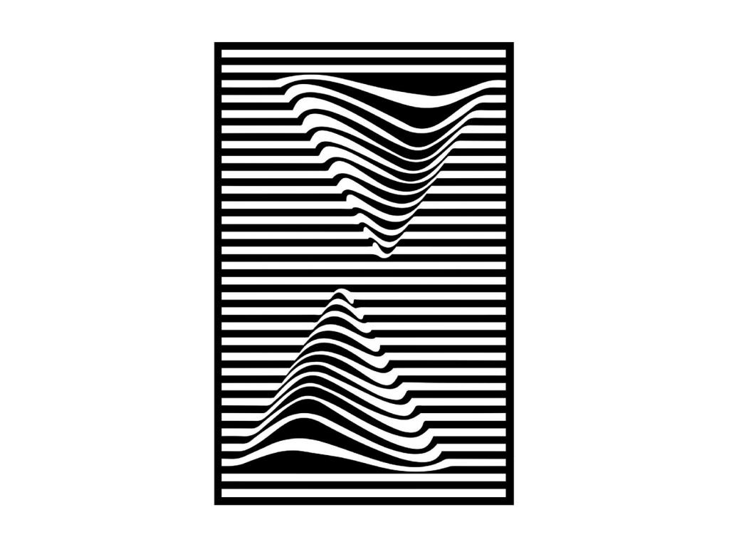 Decoración de Metal Triángulos, Negro, 50x3x77 cm, Casaplu