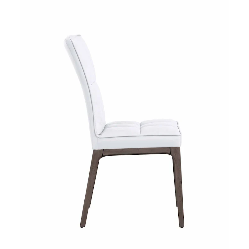 Set of 2 Contemporary Tufted Side Chairs with Sturdy Solid Wood Frame