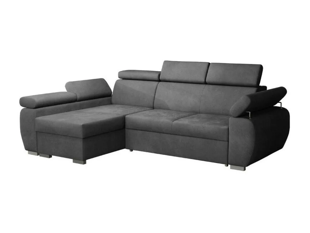 Sofá rinconero Decounico 132 Gris Función de descanso Caja de ropa de cama 255x170cm