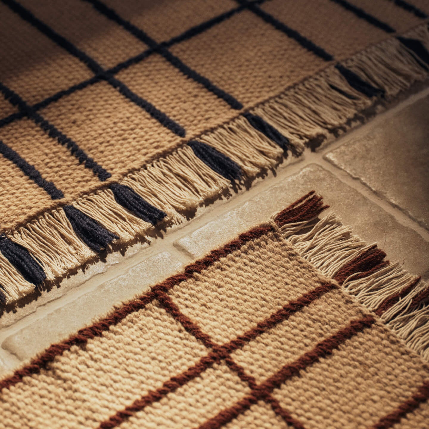 Ferm Living Sen Vloerkleed 140 x 200 cm - Parchment / Chestnut