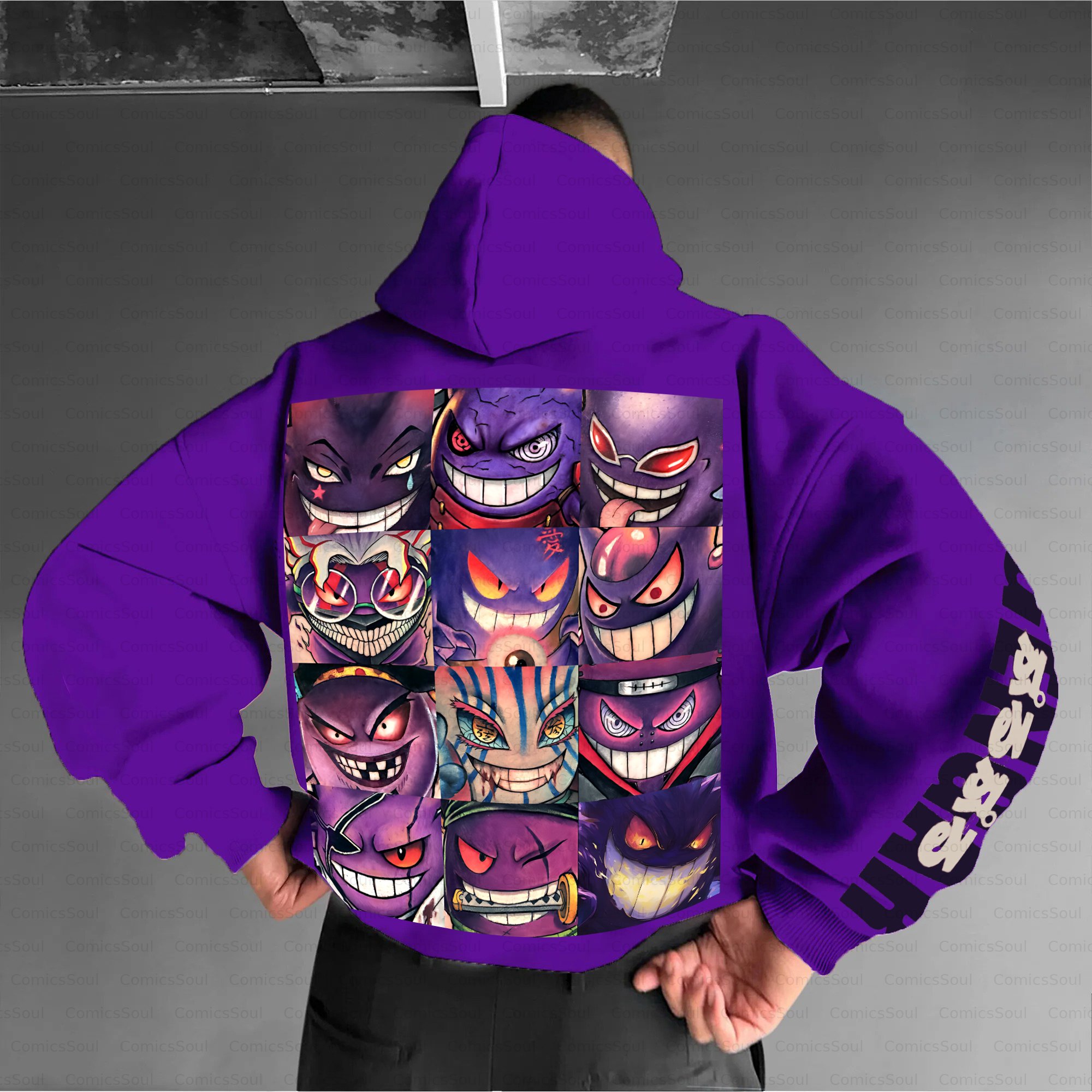 Unisex Anime Inspired Vintage Plush Hoodie