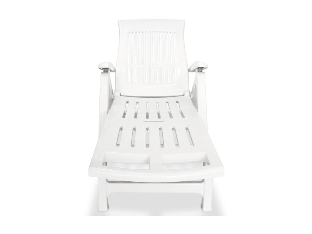 Sillón con reposapiés Plástico Blanco