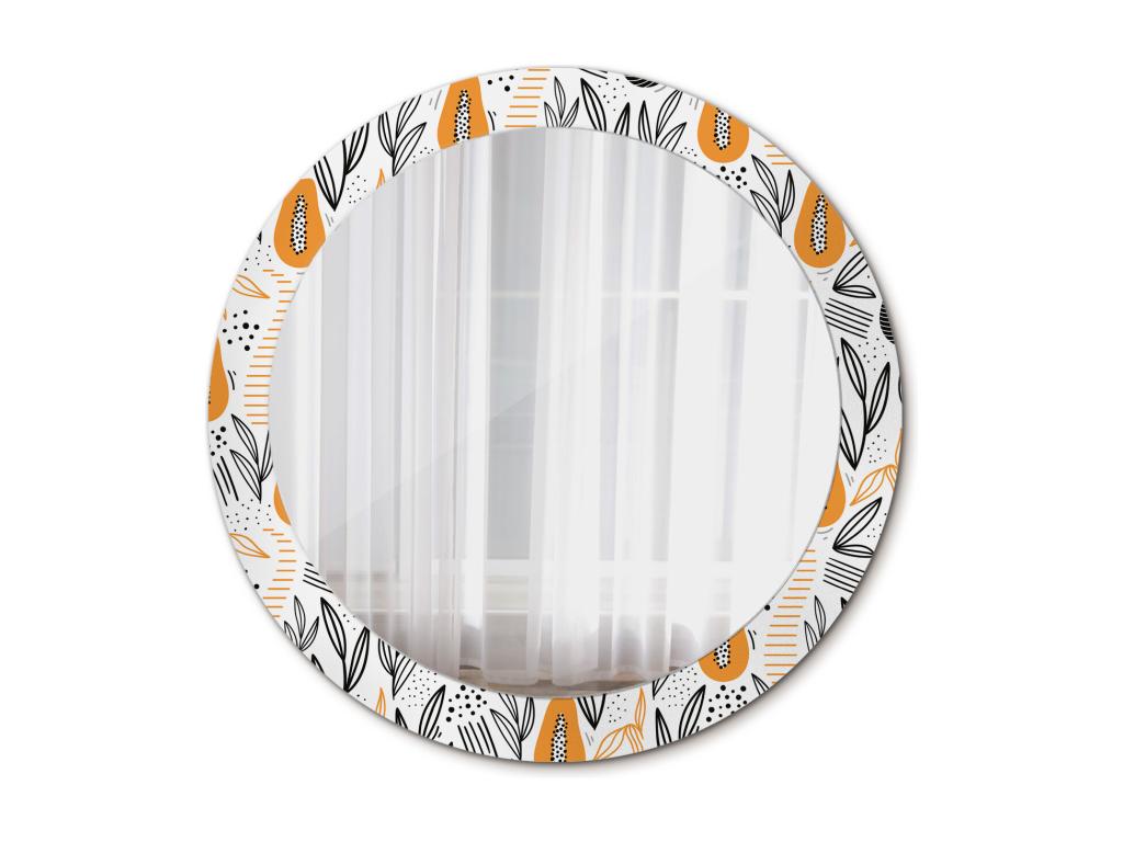 Espejo redondo decorativo - Papayas - 80 cm