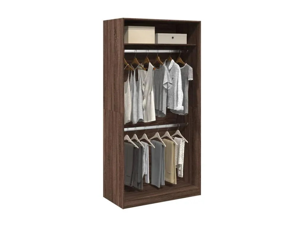 Armario Mueblesclasic contrachapada color Mueblesclasic marrón 100x50x200 cm