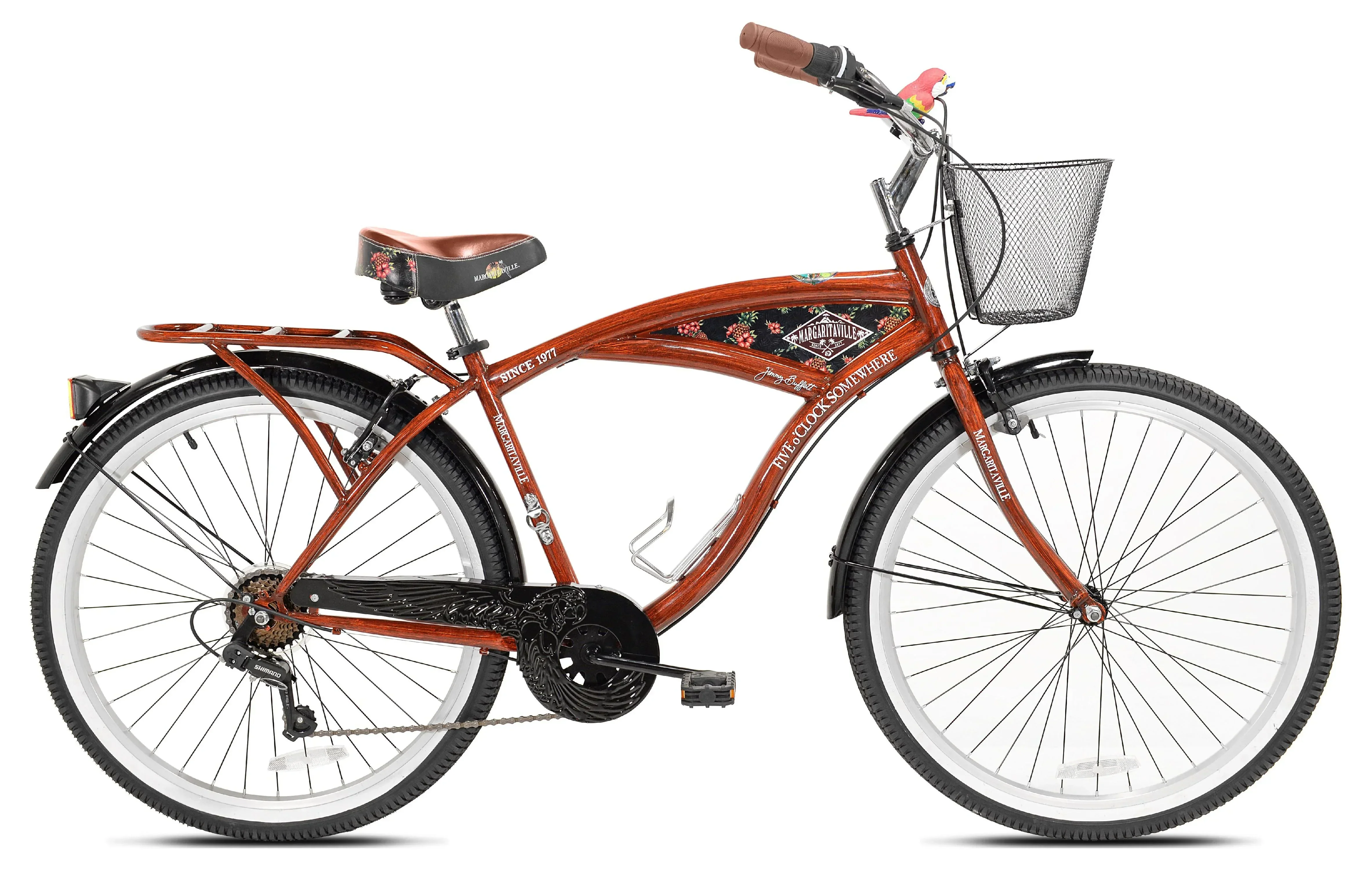 Kent 26in Margaritaville Men's Cruiser Bike, Wood Grain Color - Image 2 Kent 26in Margaritaville Men's Cruiser Bike, Wood Grain Color - Image 2