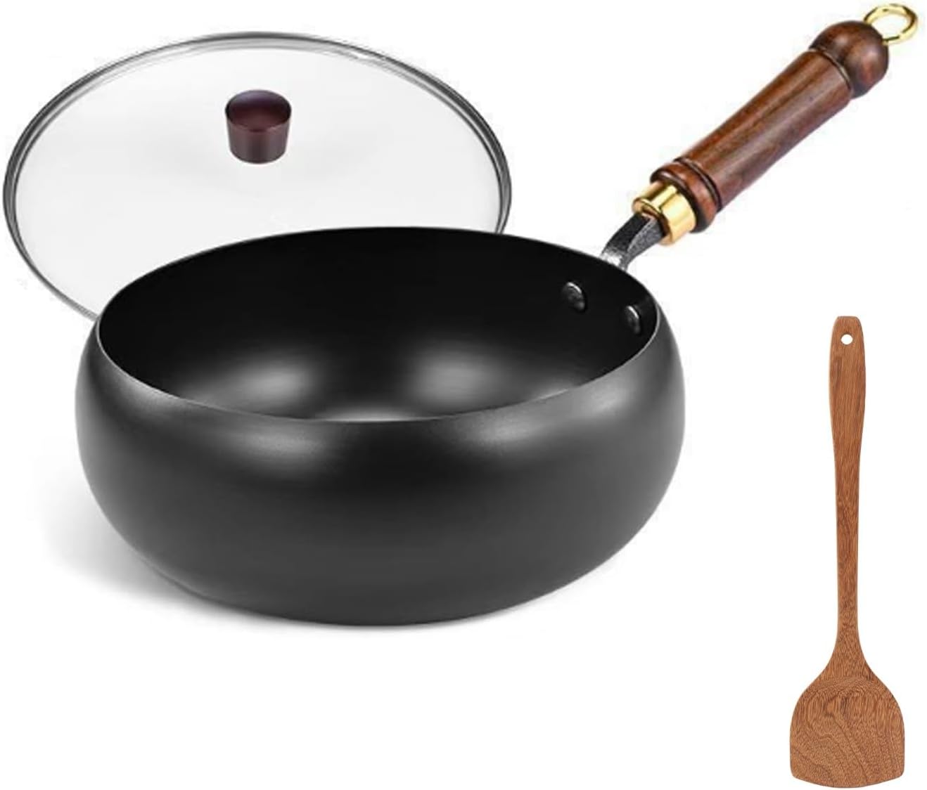 Japanese Cast Iron Cookware,Cast Iron Wok,Iron for Cooking,Handmade Forging Small Frying Pan, Mini Iron Pan, Uncoated, Non Stick Household Frying Pan(26cm)