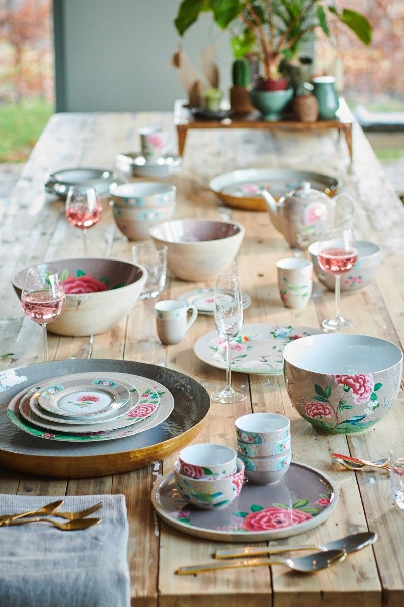 Plate Blushing Birds Khaki 26.5cm