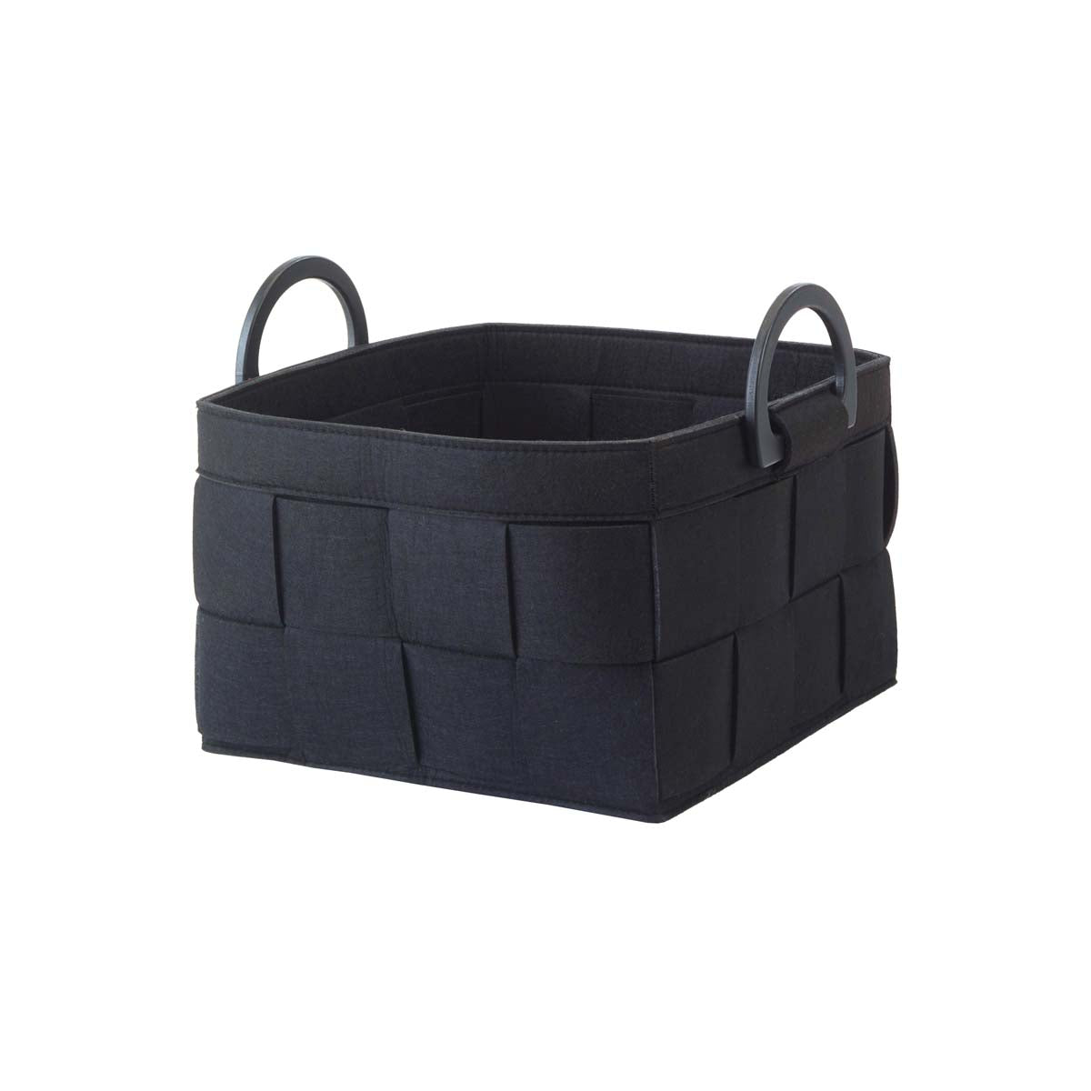 Dix Opbergmand Black Small   Zwart   Polyester   Bamboe