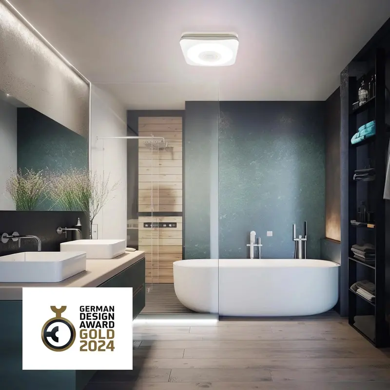 OREiN Bluetooth Bathroom Exhaust Fan With 3CCT LED Light And Speaker, 110/160 CFM - Image 3 OREiN Bluetooth Bathroom Exhaust Fan With 3CCT LED Light And Speaker, 110/160 CFM - Image 3