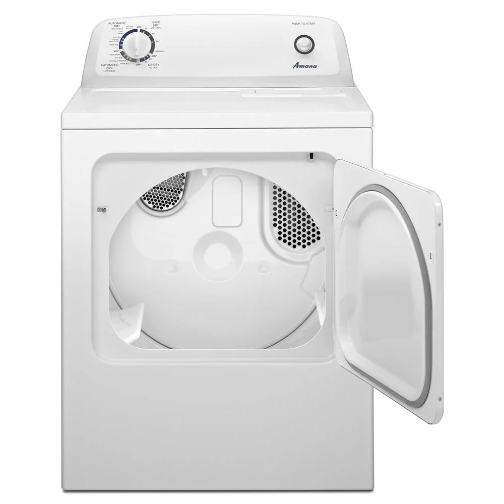 Amana 6.5 cu ft 240 mV White Electric Automatic Dryer - Image 4