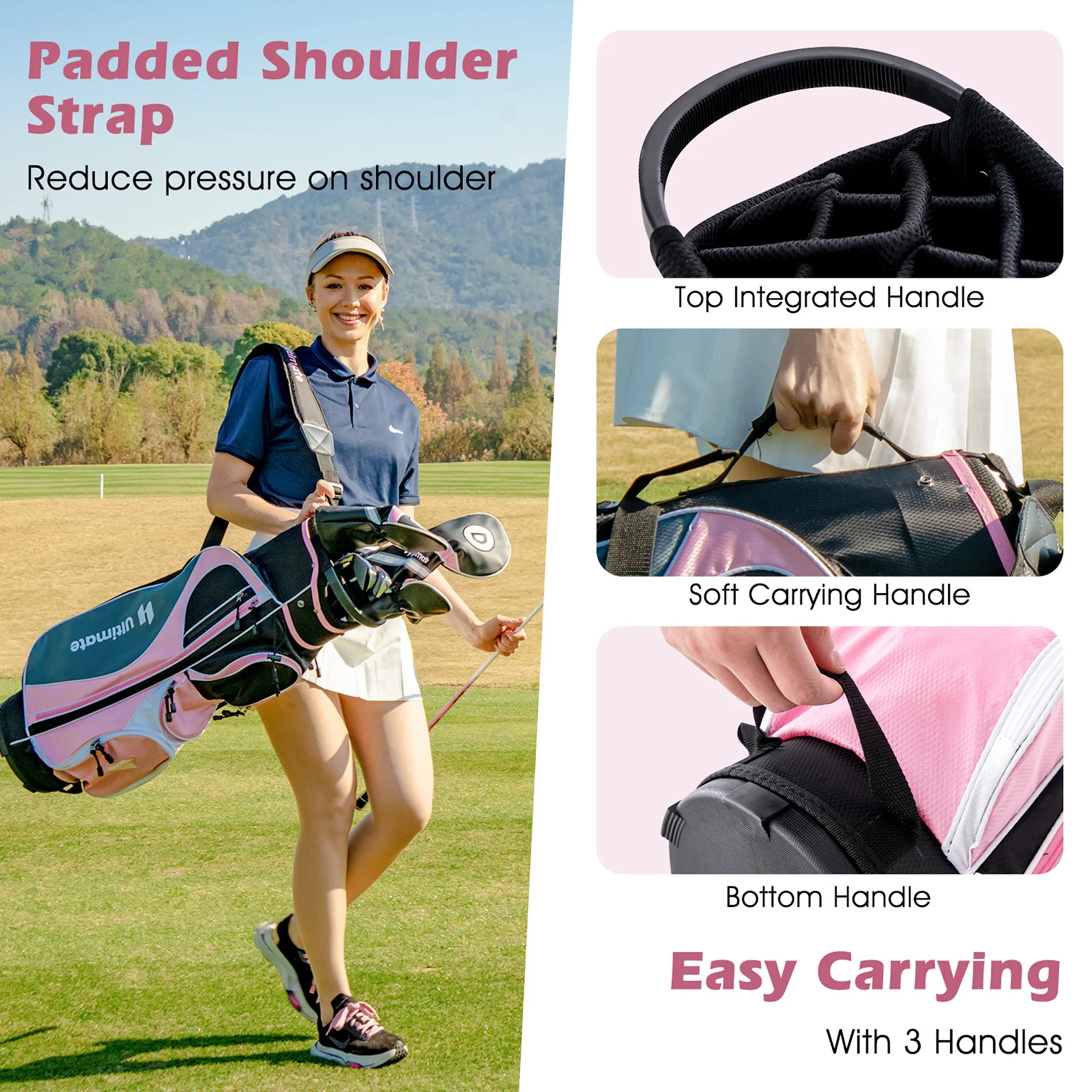 Ultimate Women’s Complete Golf Club Set Golf Club Package Set w/ Rain Hood, Right Hand Purple - Image 19