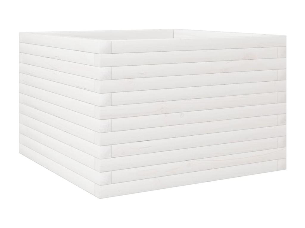 Decoratodo madera maciza de pino blanco 70x70x45,5 cm