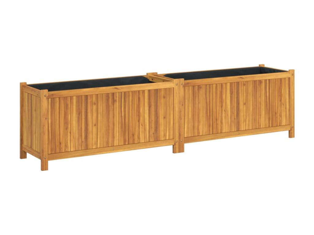 Decoratodo con forro madera maciza de acacia 199x38,5x50 cm