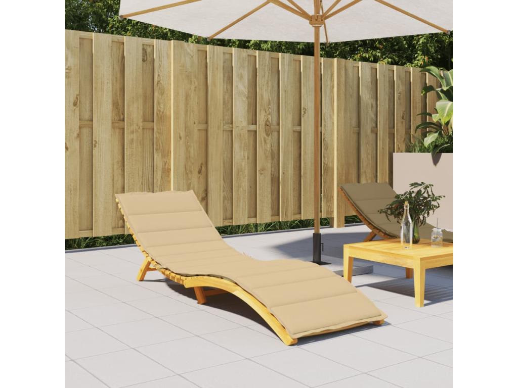 Cojín para tumbona Joliven beige melange 200x60x4 cm