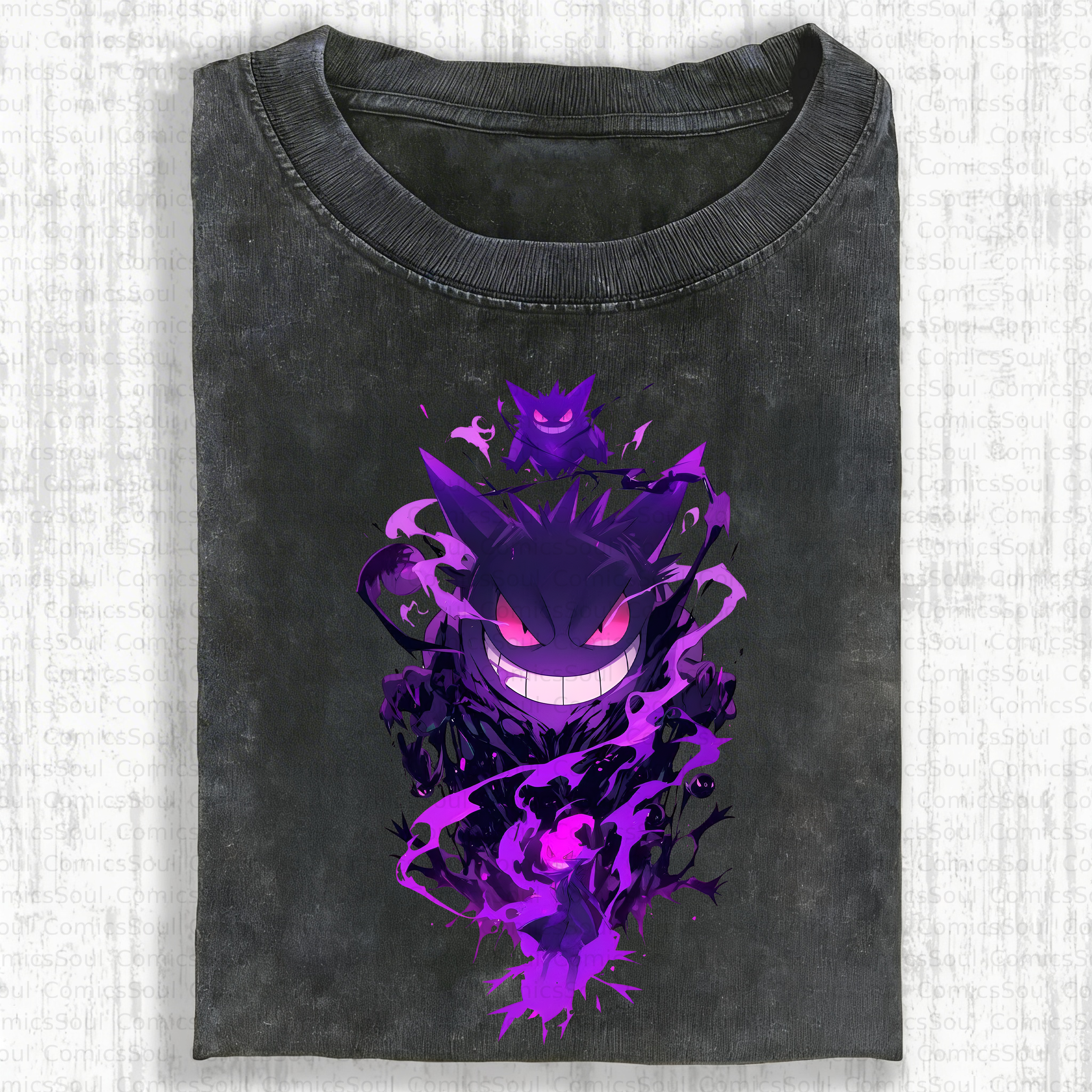 Unisex Anime Inspired Vintage Washed T-Shirt