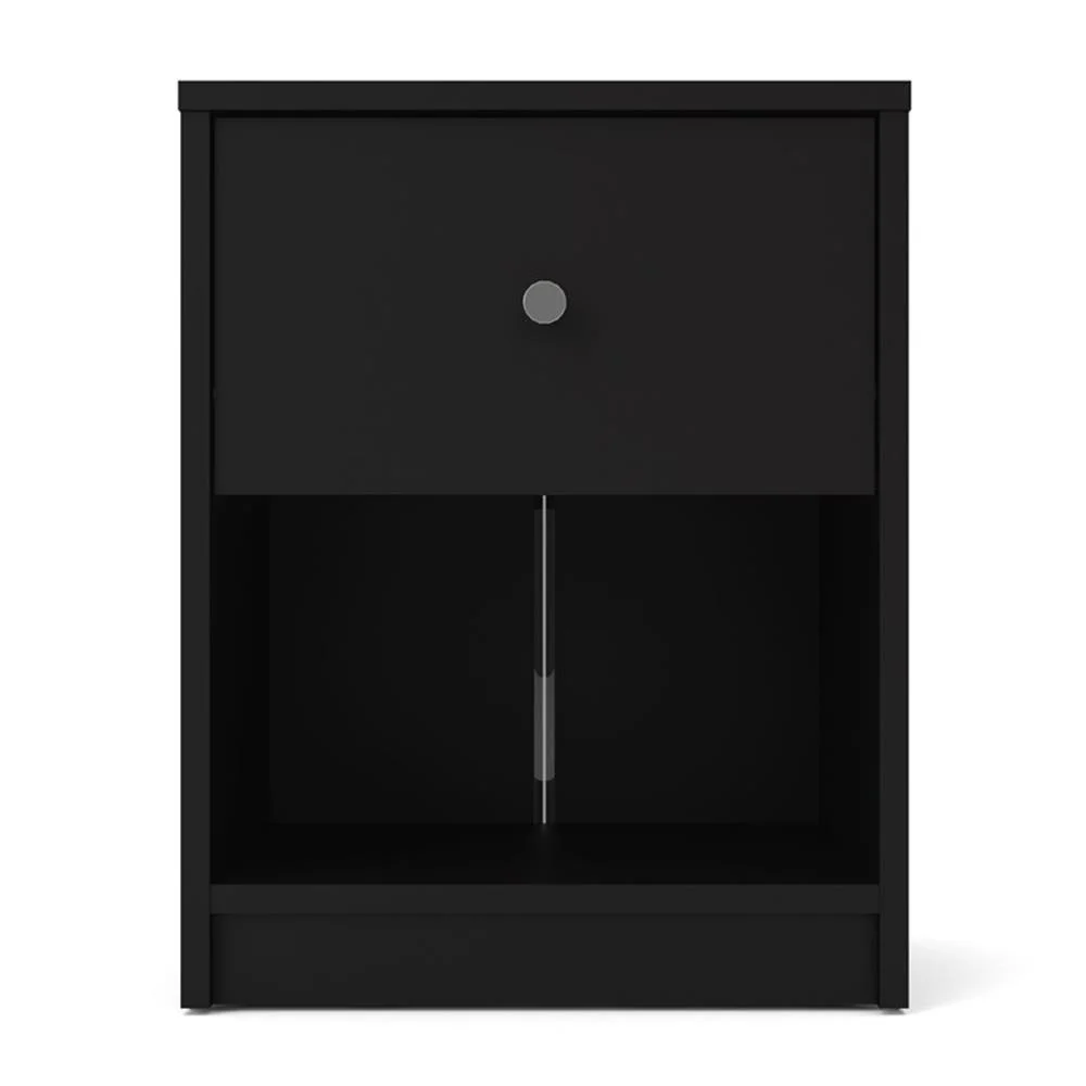 Pemberly Row 3PC Engineered Wood Dresser and Nightstands Bedroom Set in Black