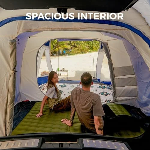 SUV Tent, Instant 6-8 Person Waterproof & Windproof Tailgate Car Camping Tent with Movie Screen for Family Camping & Outdoor Adventures - Image 14