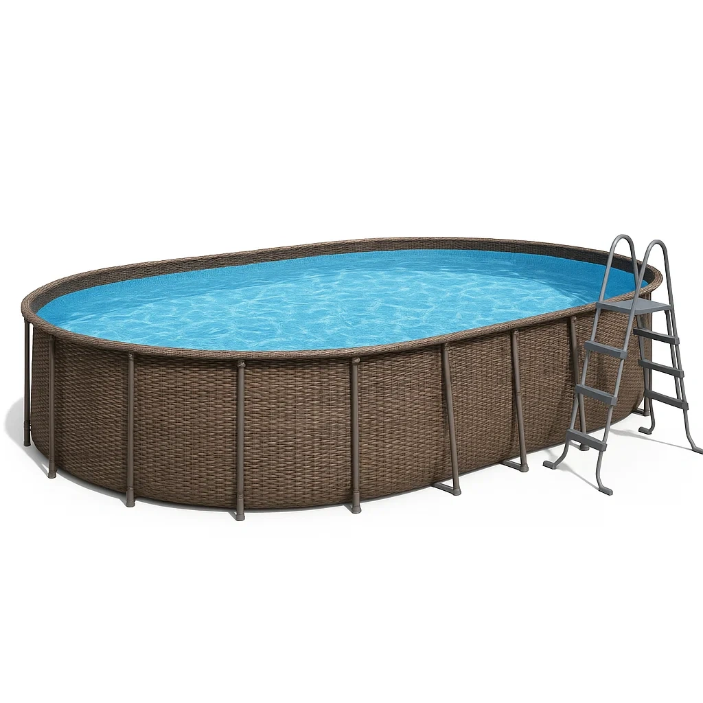 Piscina tubular desmontable ovalada 418x243x98 cm JIfAOBf138Iz