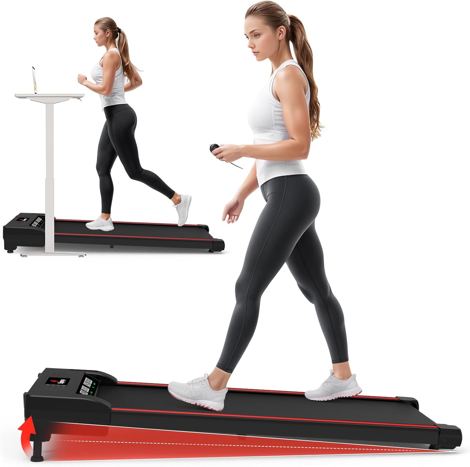 WAYFAIR Sperax Walking Vibration Pad With APP, 3 In 1 Under Desk Treadmill, 2.5HP Low Noise Walking Treadmill Pad With Remote Control,Portable Treadmills For Home Office