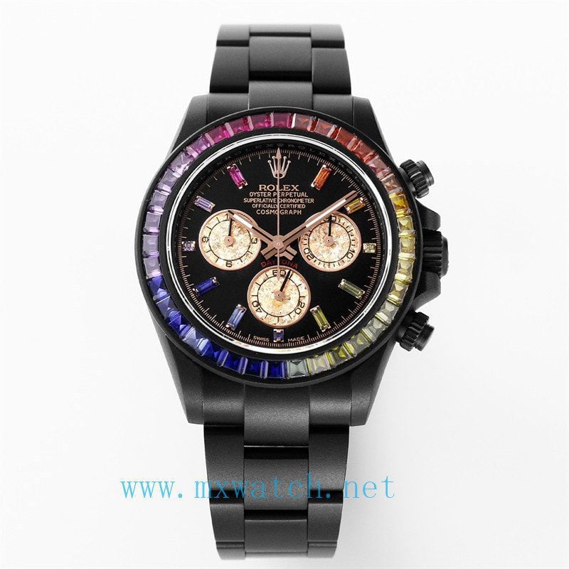 Rolex Daytona Black DLC Diamond Watch