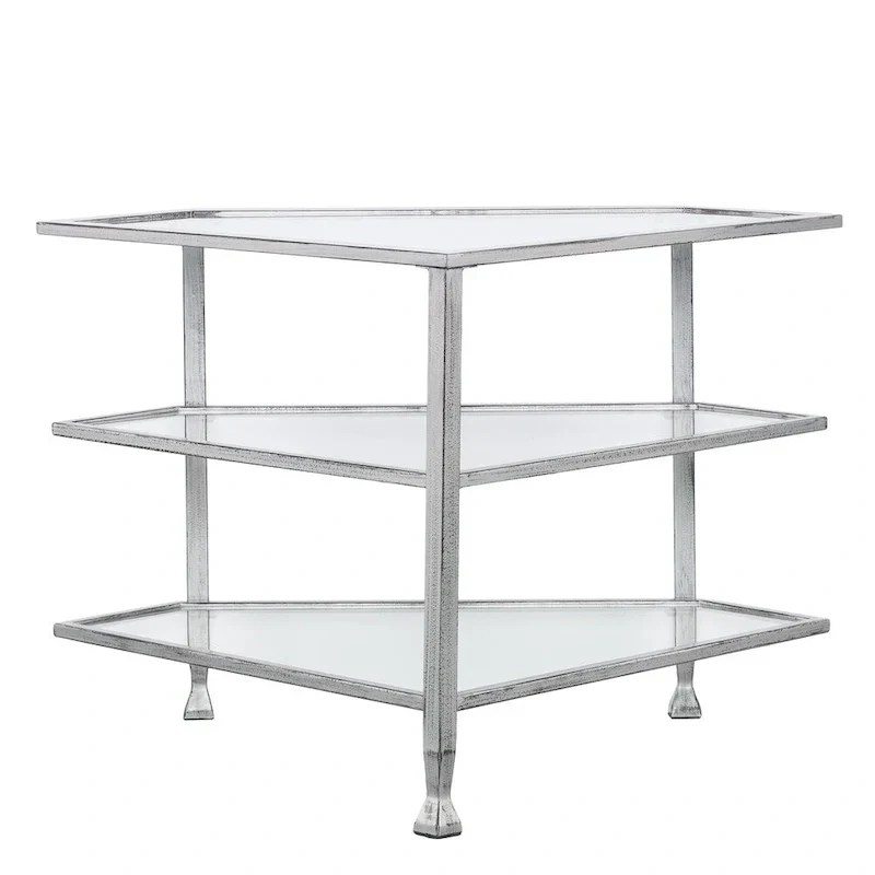 SEI Furniture Jensen Metal Corner TV Stand for Screens up to 33.25 inches