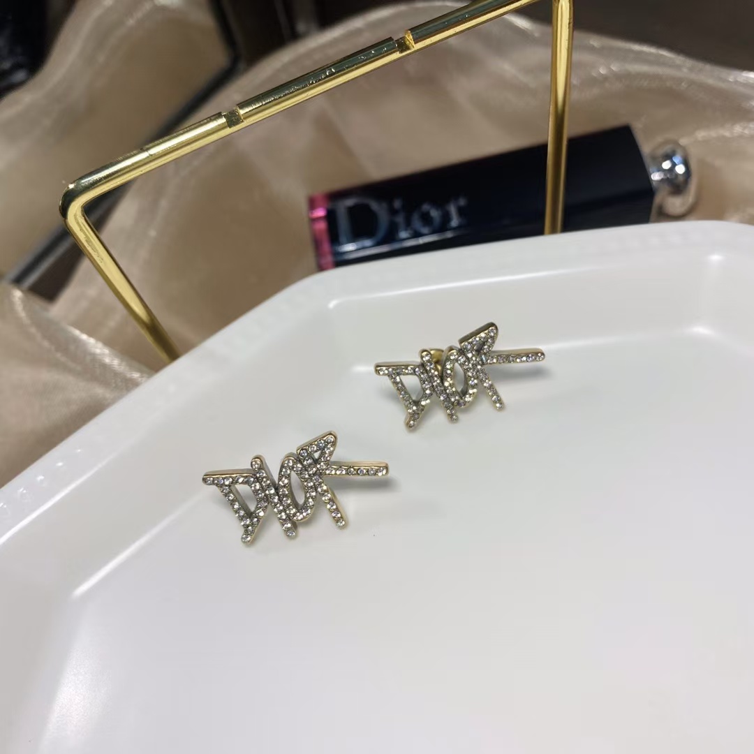 Dior Letters Stud Earrings - Original Replica Club