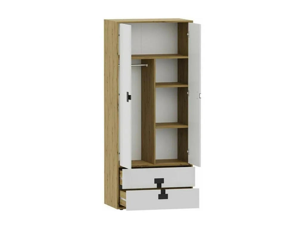 Armario Mueblesclasic N113 Mueblesclasic Artisan | Mate blanco 191x80x50cm Número de estantes - 3.00