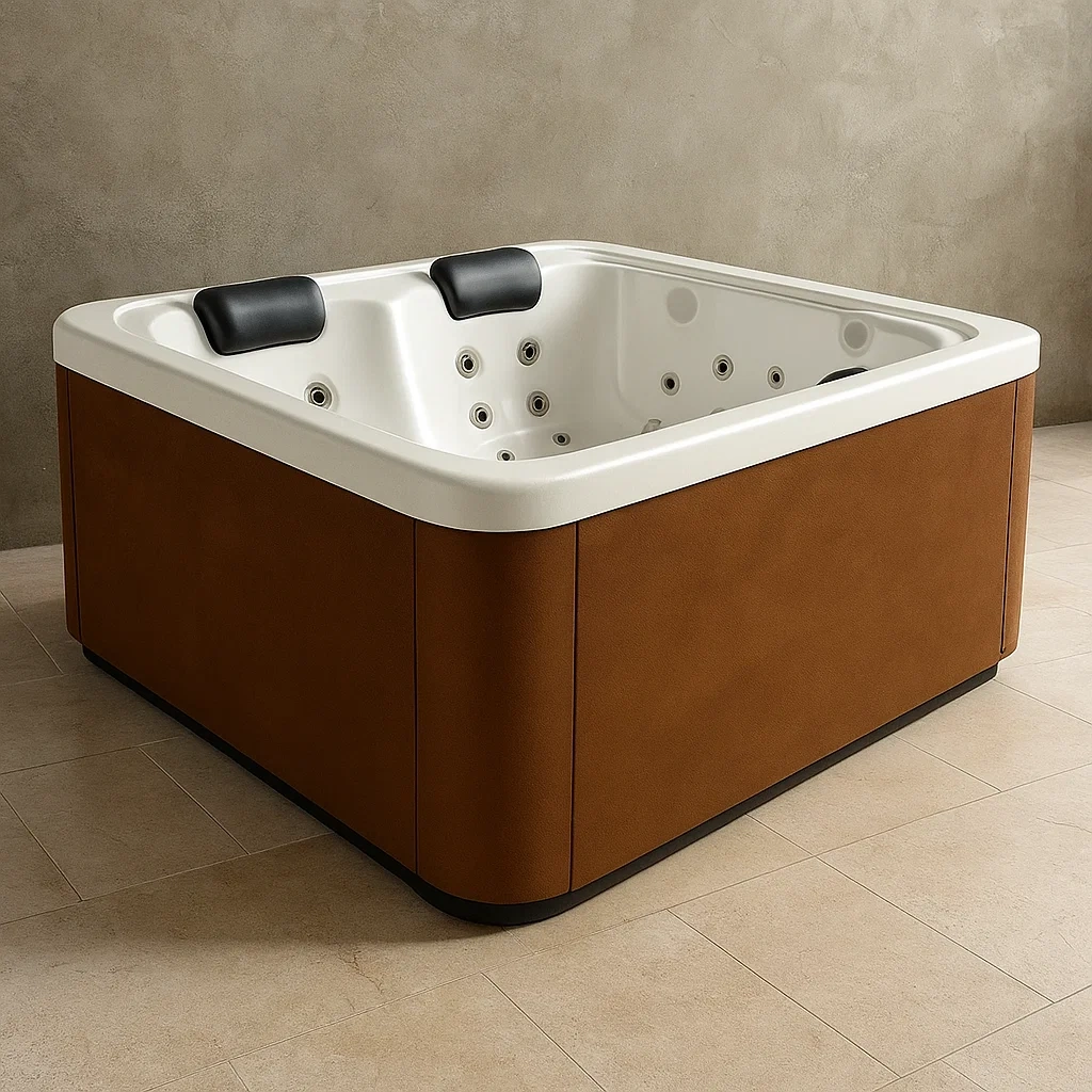 Spas rígidos, 180x180x68 cm, 2 personas, cuadrado, color madera/blanco gatwfef420lc