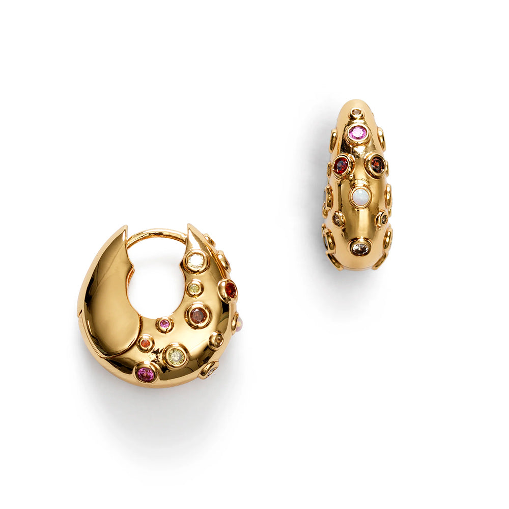 Anni Lu - Boucles d'oreilles Crystal Bay Hoop - Doré