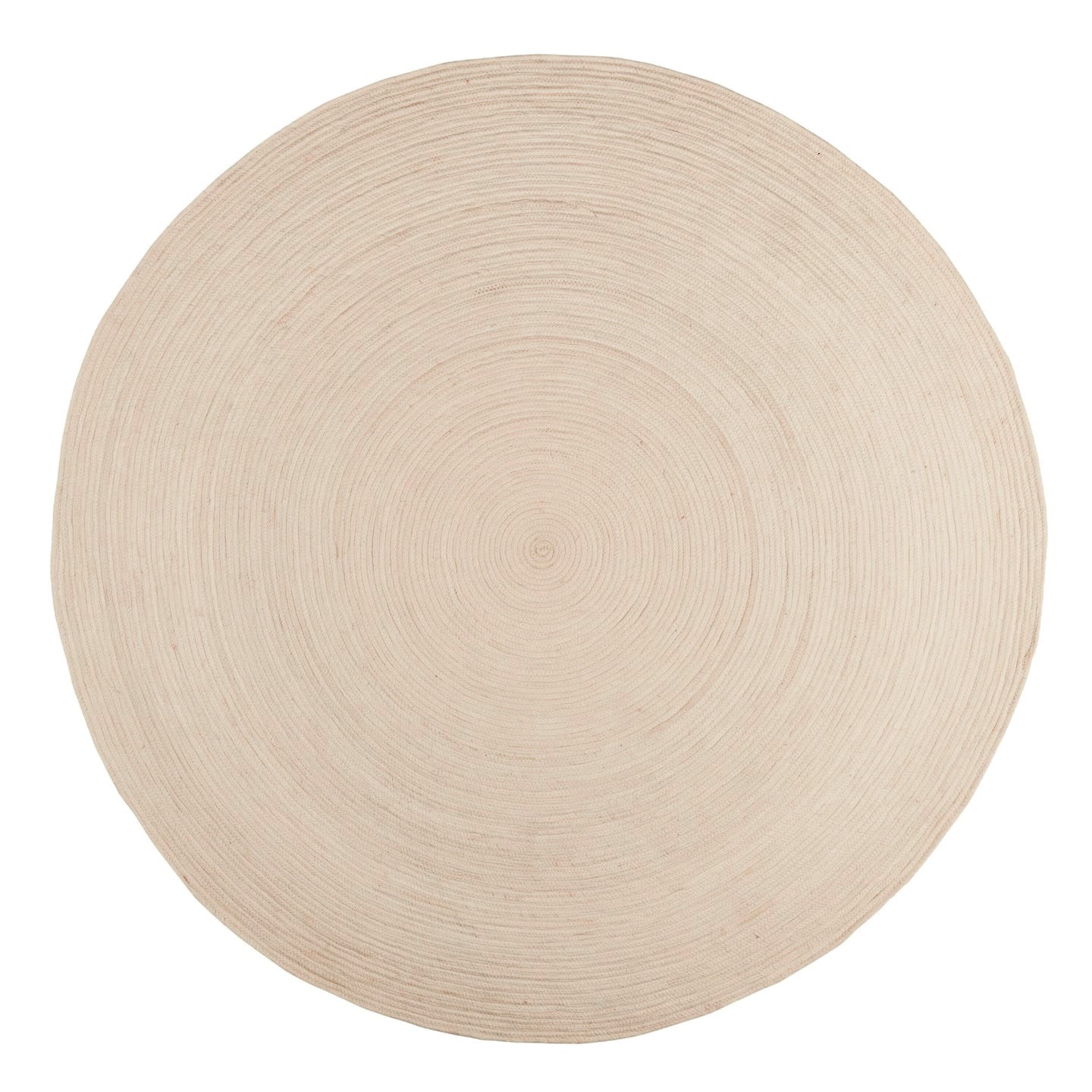 Blokker Dots Wollen Vloerkleed Ø 240 cm - Crème