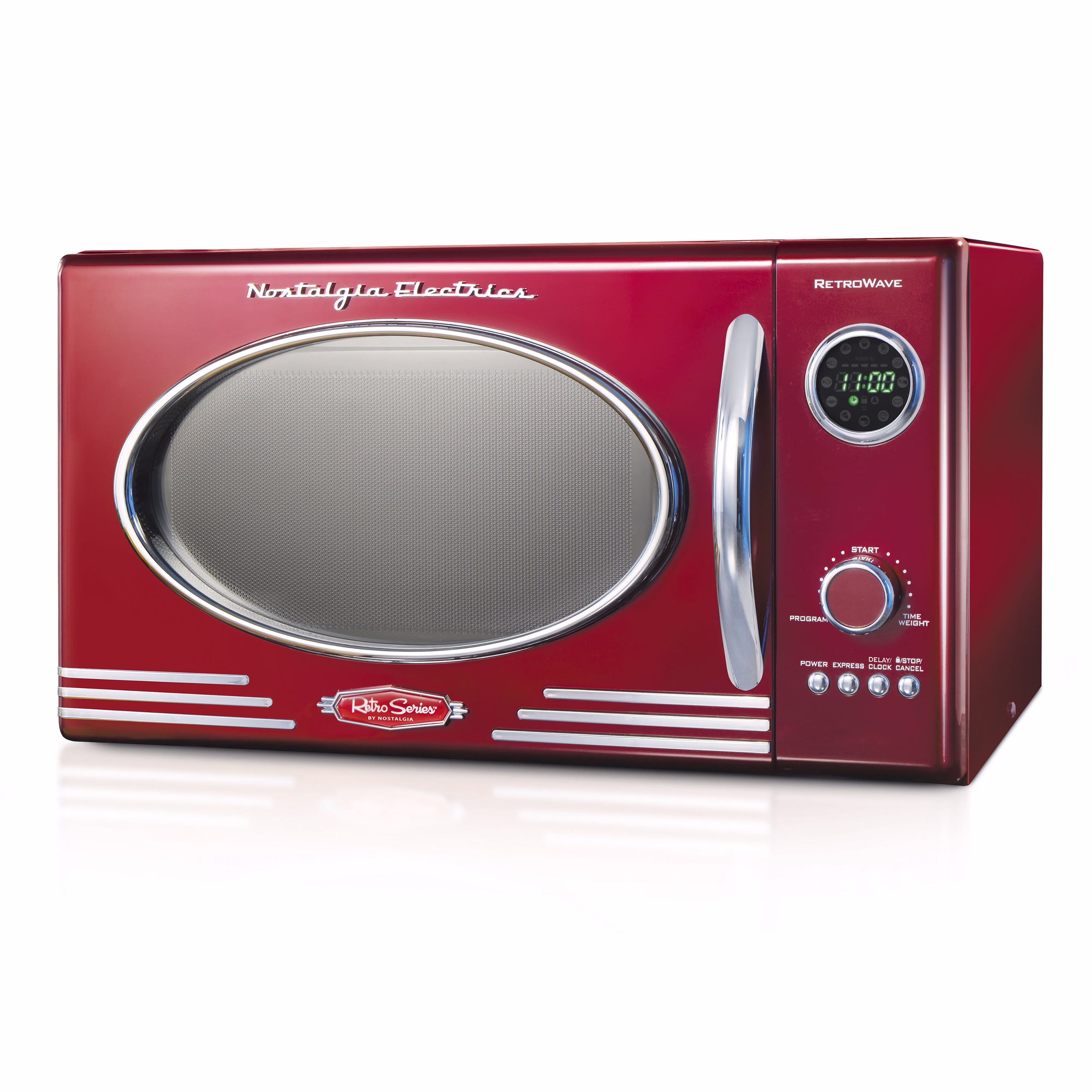 Nostalgia Retro 0.9 Cu. ft. 800-Watt Countertop Microwave Oven, Aqua - Image 7
