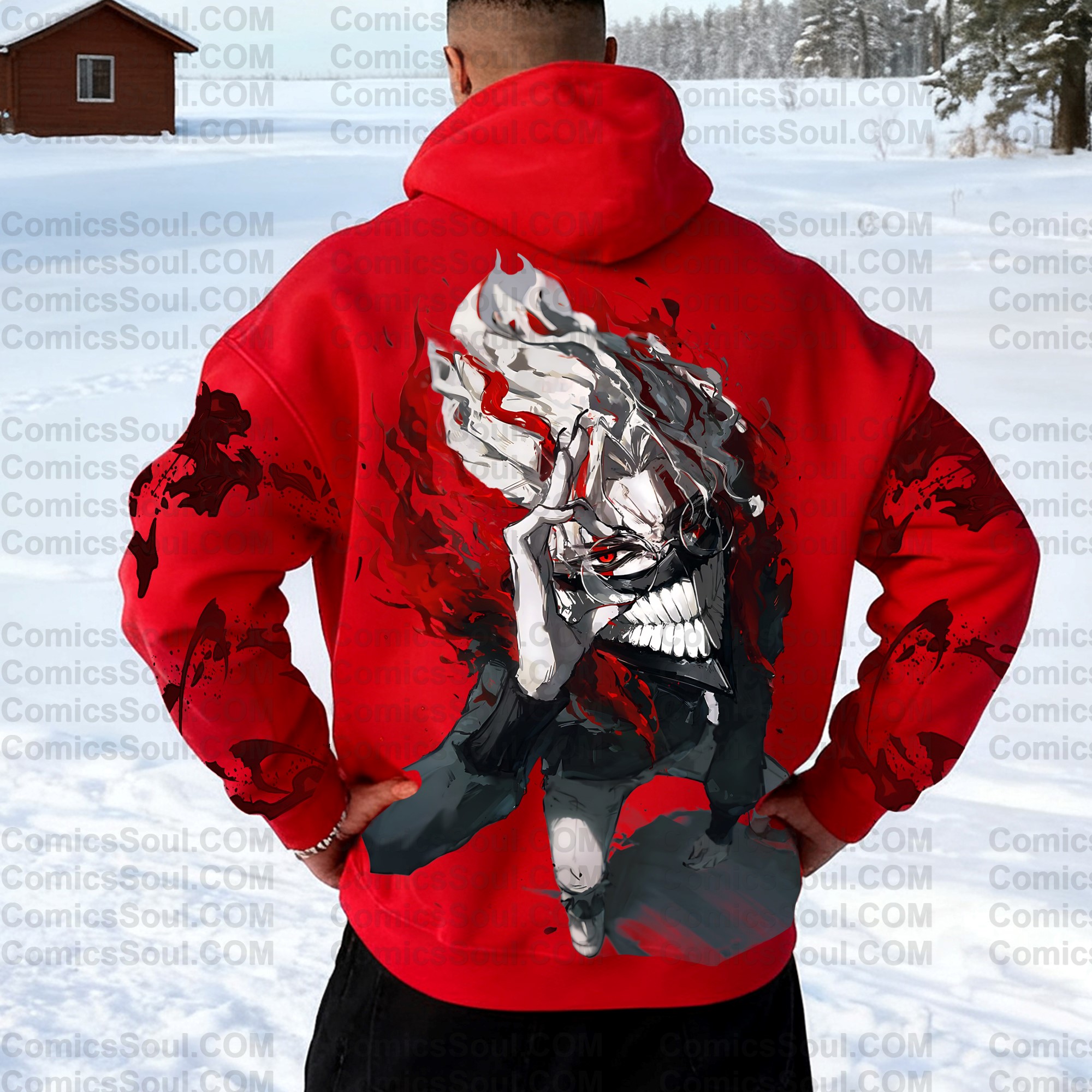 Plus Velvet Unisex Anime Graphic Streetwear Vintage Hoodie
