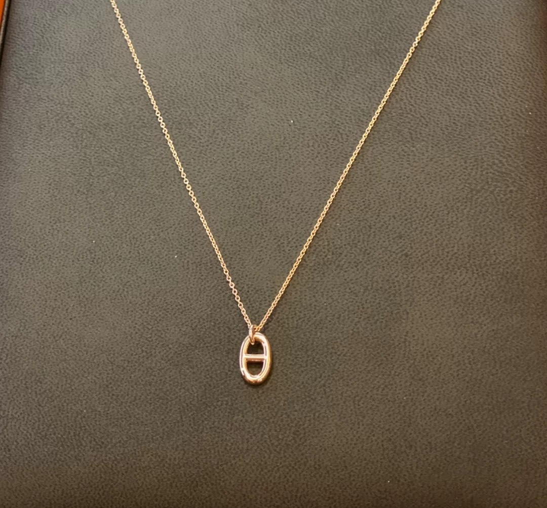 Hermes Pig Nose Pendant Necklace - No Diamond - Original Replica Club
