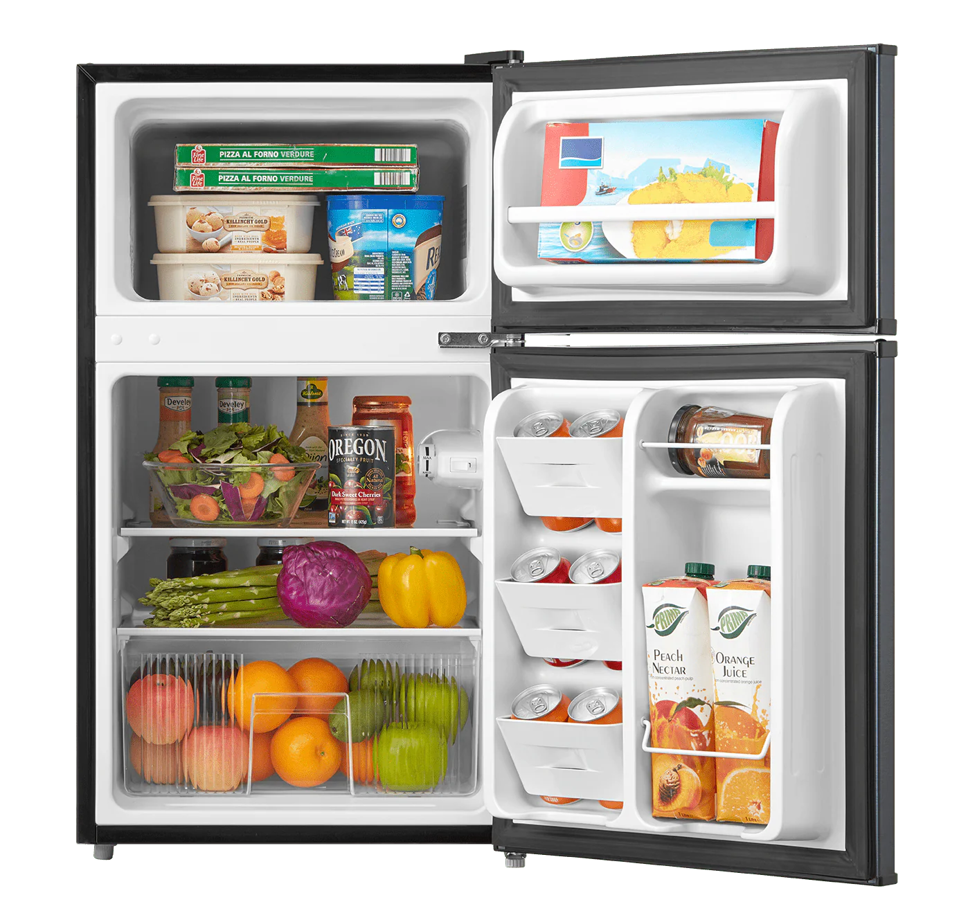 Arctic King 3.2 Cu ft Two Door Mini Fridge with Freezer, Stainless Steel, E-Star, ARM32D5ASL - Image 3