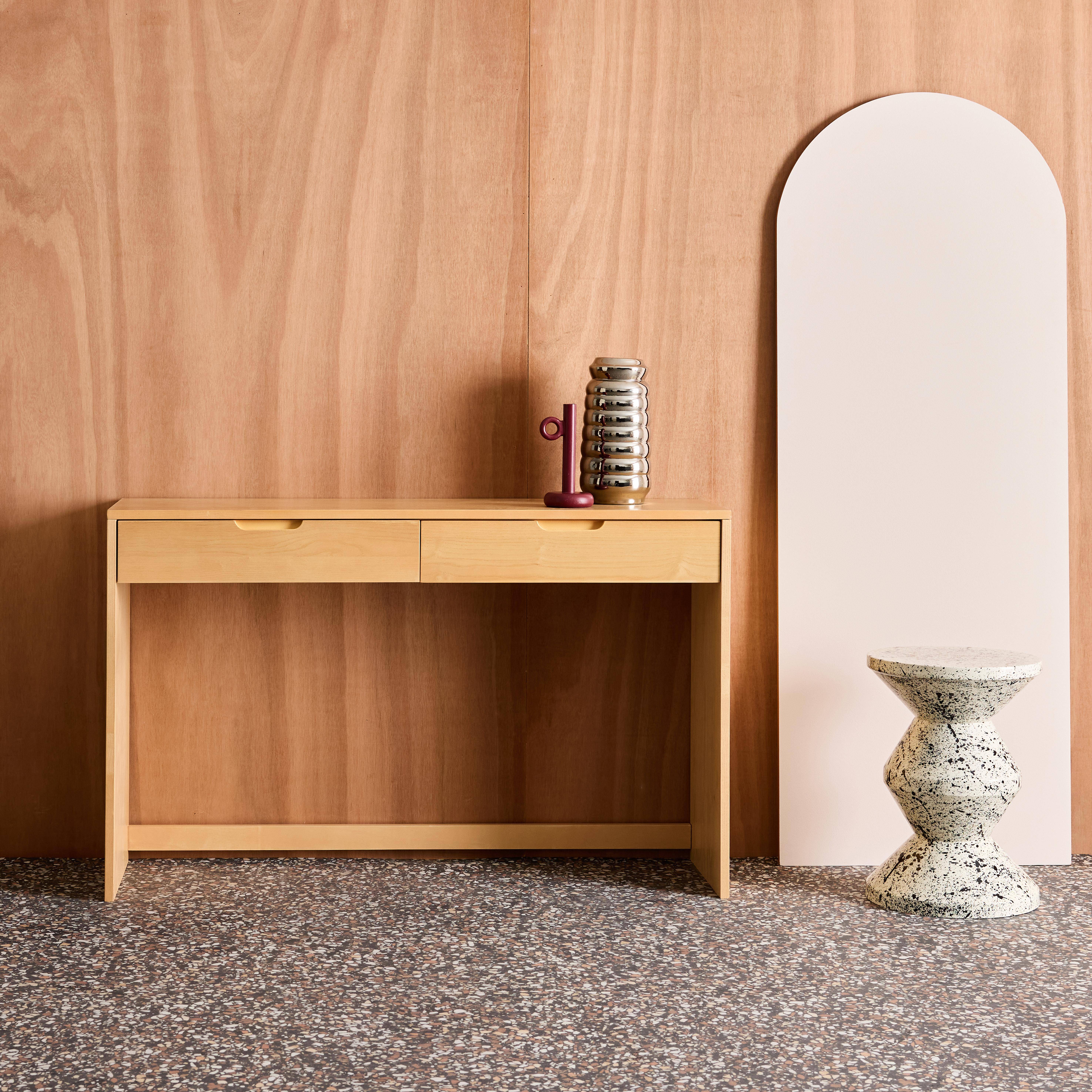Tania - Consola de madera con 2 cajones, 120cm