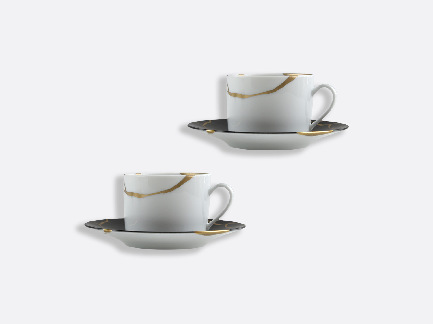 Coffret de tasses et soucoupes thé 15 cl Charbon