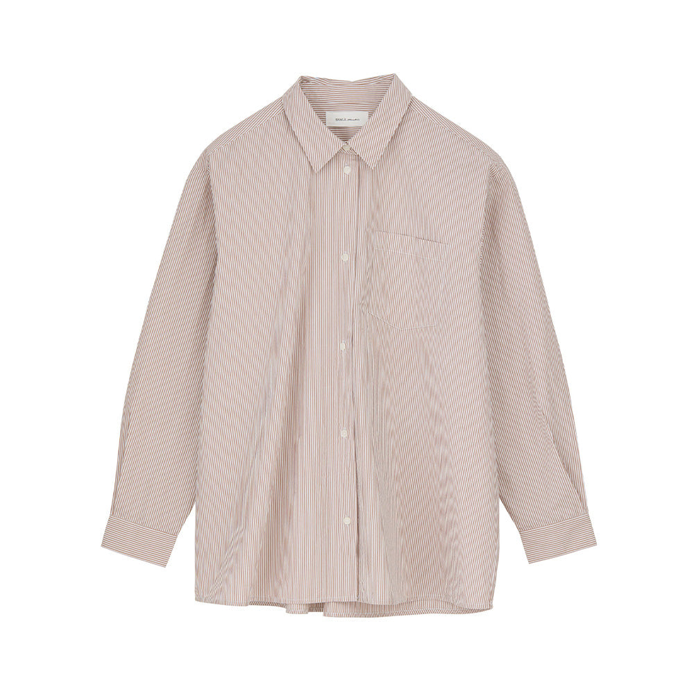 Skall Studio - Chemise Edgar Rayure - Beige/Rouge