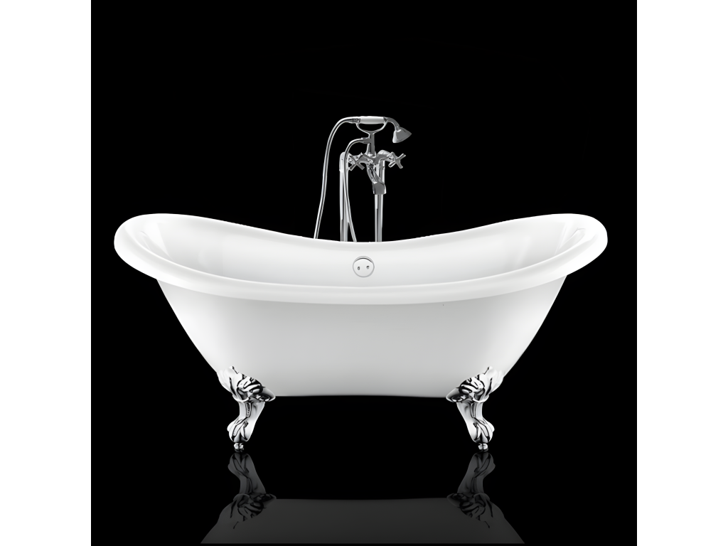 Bañera con patas DARLINGTON 175 cm patas ÁGUILA CROMADAS