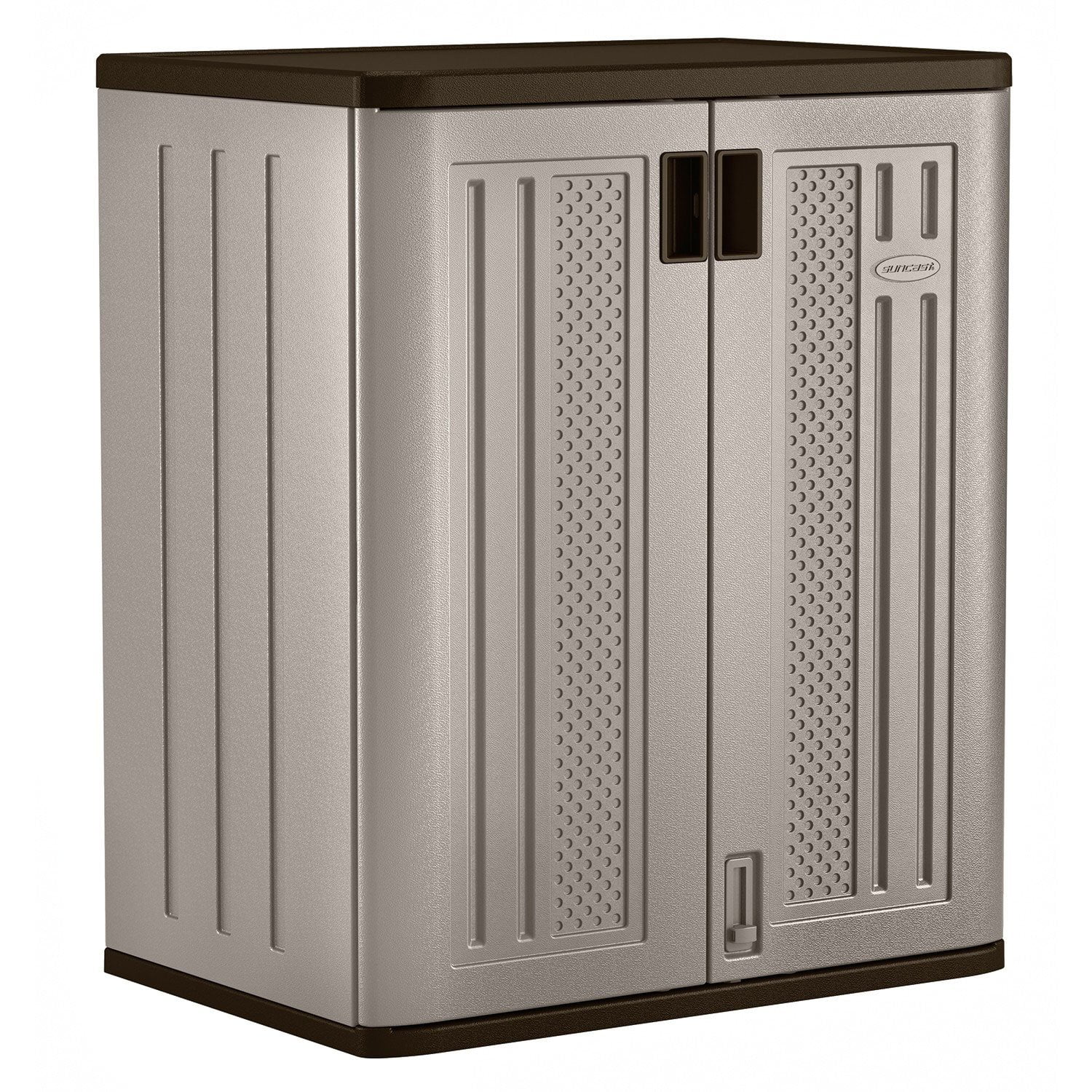 Suncast 2-Shelf Resin Base Cabinet, Platinum Metallic - Image 30