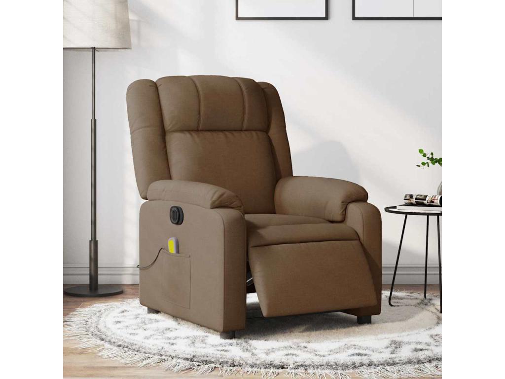 Sillón reclinable de masaje eléctrico Joliven marrón