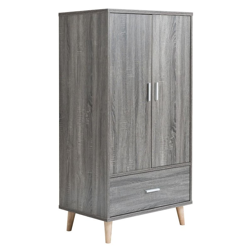 Armario de Madera Gris con 1 Cajón (60.25 in. H x 31.25 in. W x 20.75 in. D) PINPAI os5757122