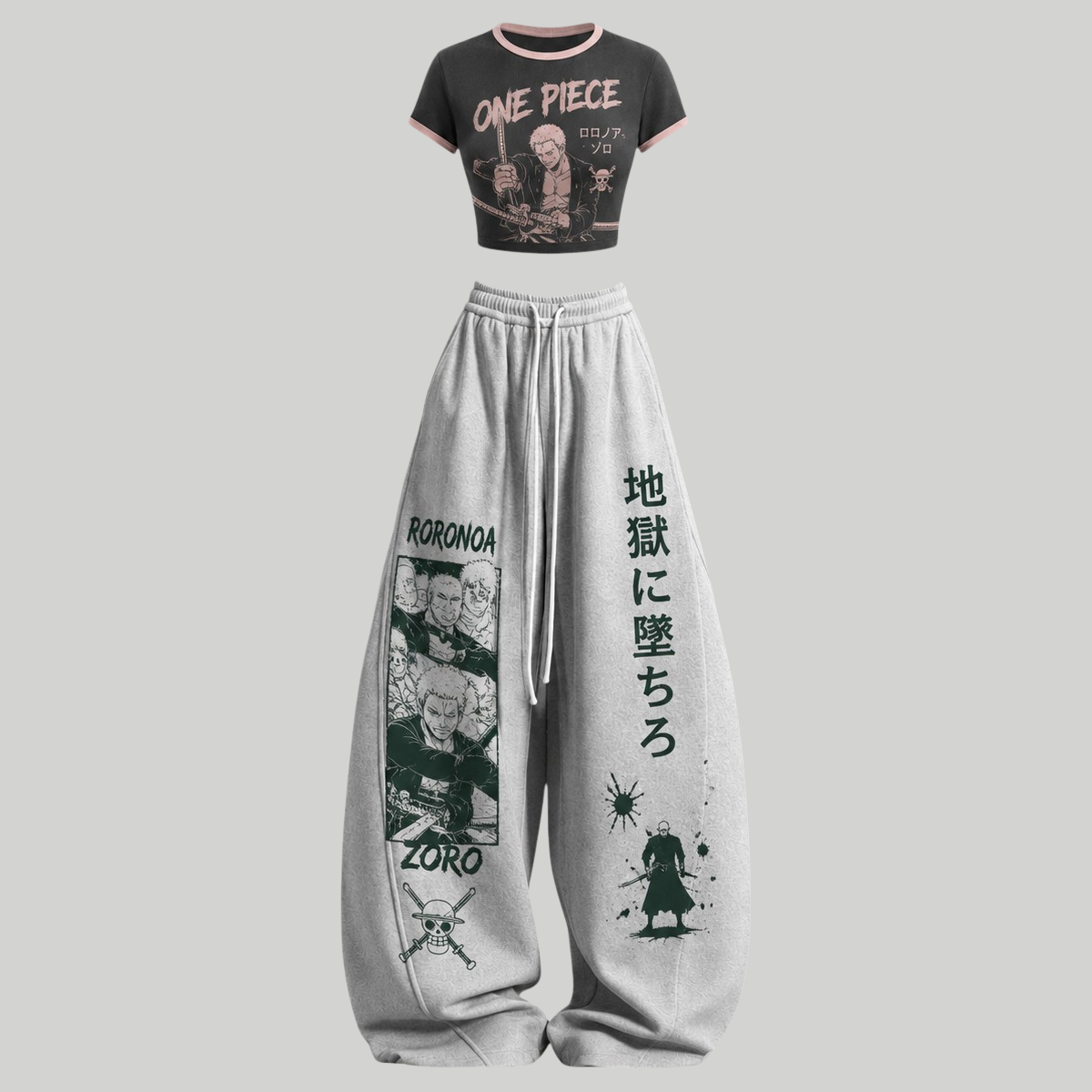 One Piece Top & Elasticated Trousers Two-Piece Set