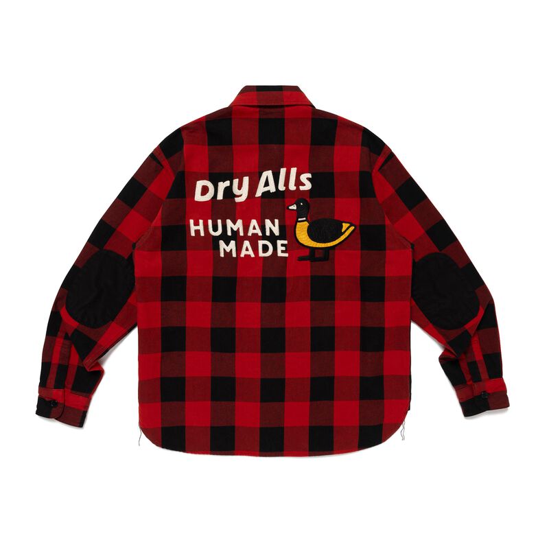 HUMAN MADE CHECK HALF-ZIP SHIRT