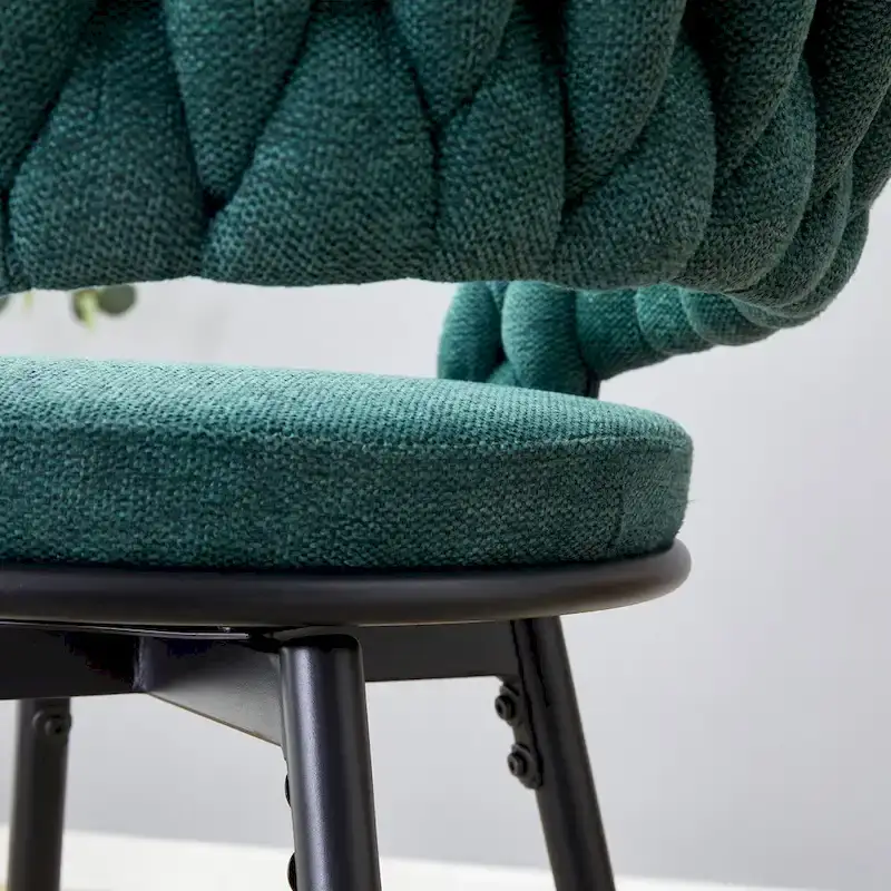 Pair of Swivel Bar Stools with Comfortable Linen Cushions - Counter Height Seating for Kitchen Islands, Dining Areas, or Pubs