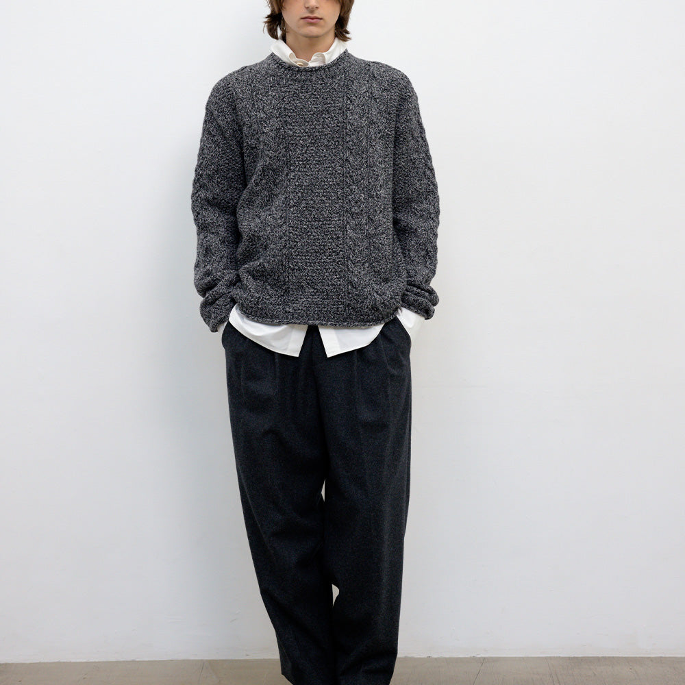Le 17 septembre - Pull Cable Knit - Gris