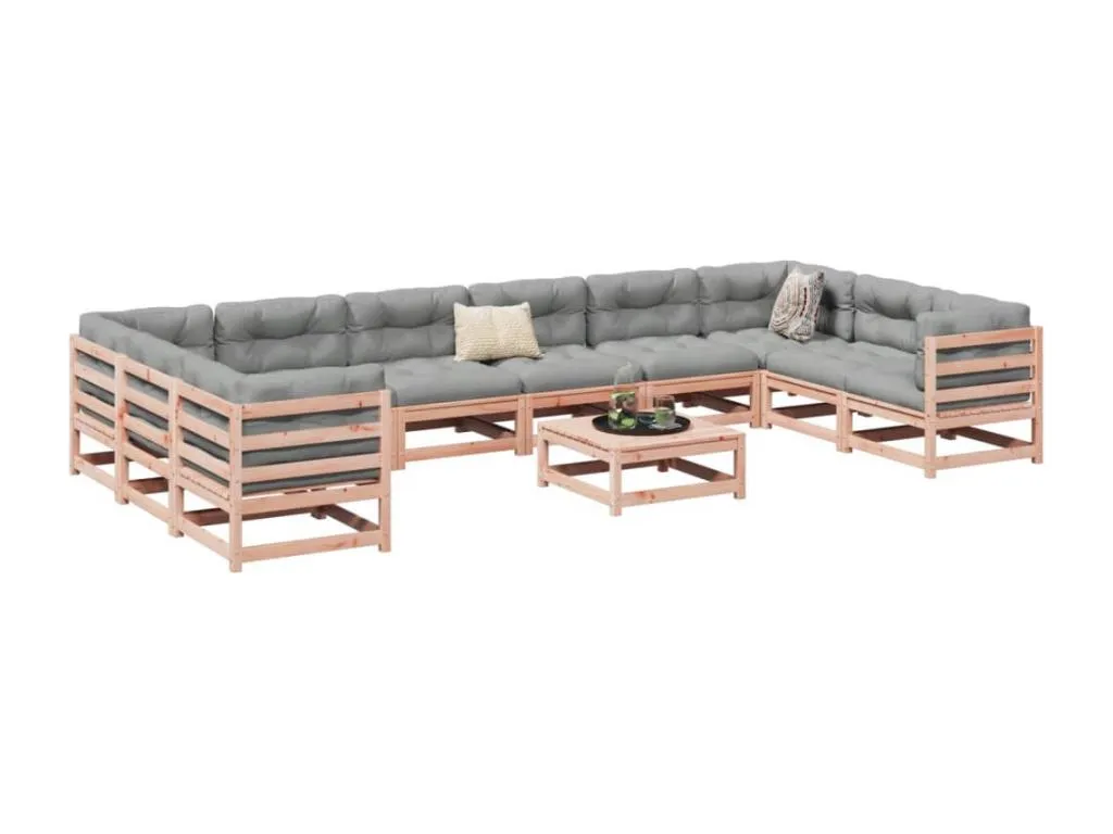 Juego de sofás de jardín 11 pzas Alkifurniturees maciza de Alkifurniturees DATN99575
