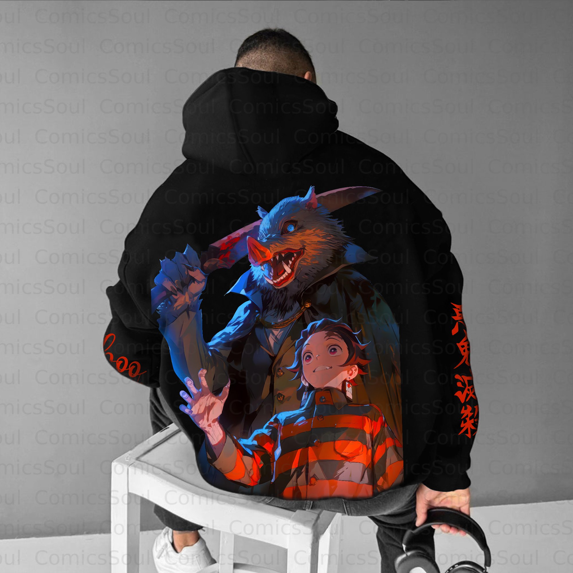 Unisex Halloween Anime Graphic Streetwear Vintage Hoodie