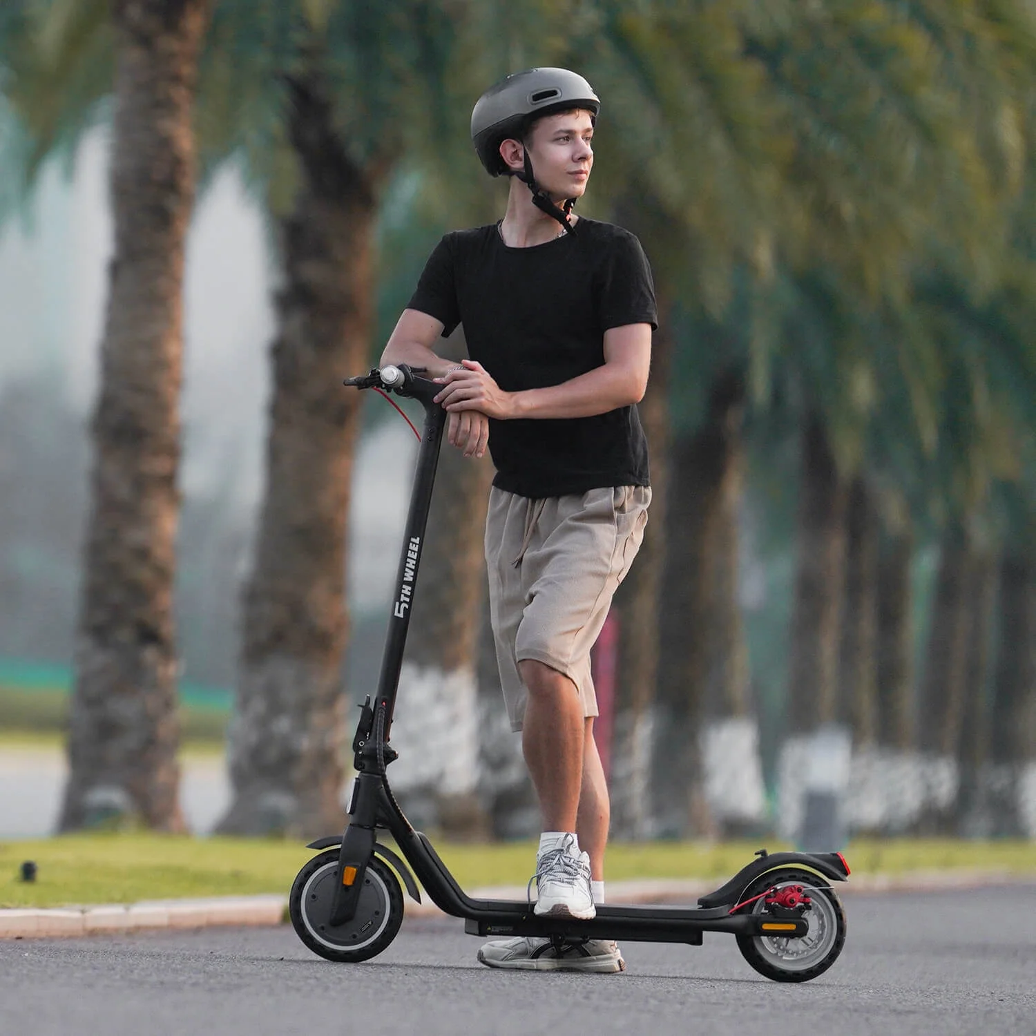 5TH WHEEL W16S 300W Electric Scooter with Turn Signal, 8.5” Solid Tires, 18mph & 12Miles Range, Folding Commuting E-Scooter for Adults with APP Control - Image 4