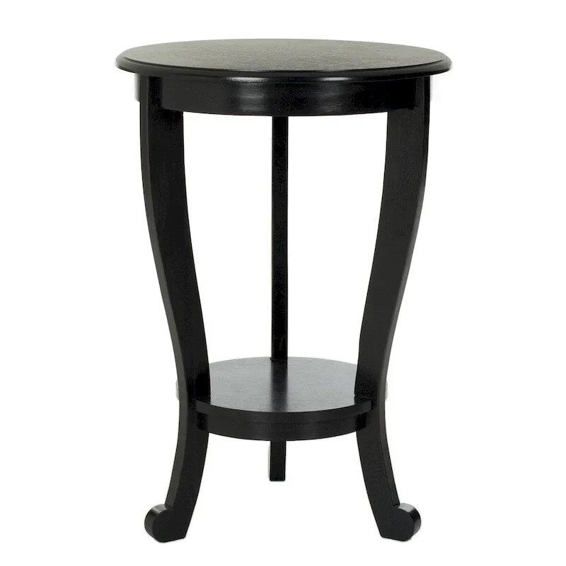 SAFAVIEH Carlotta Grey Pedestal Side Table - Dimensions: 18.1" W x 18.1" D x 26" H