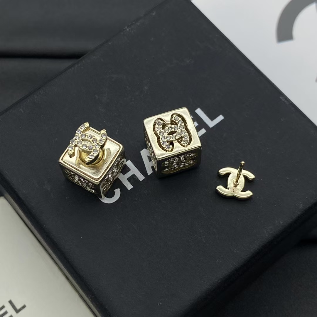 Chanel Cube Stud Earrings - Original Replica Club